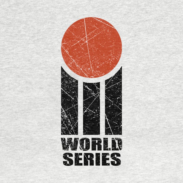 cricket world series retro logo distressed by abuhilyati